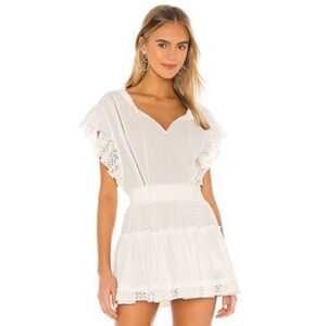 Misa Los Angeles White Lace Dress